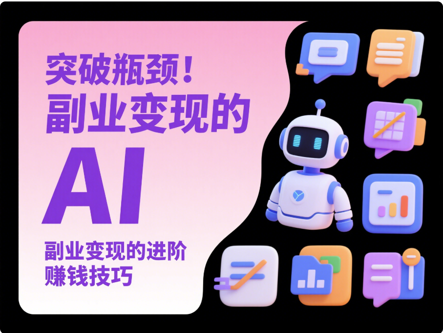 突破瓶颈！AI 副业变现的进阶赚钱技巧-爱分享资源网