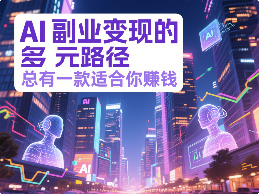 AI副业变现的多元路径，总有一款适合你赚钱